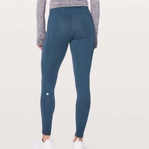 Lululemon “Speed Up” Leggings in Deep Teal sz 10